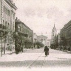 Avenue of st. George, the beginning of 20th century (the second building on the right is the Vilnius Land Bank)