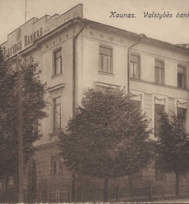 The building where the Bank of Lithuania operated in 1922-1928