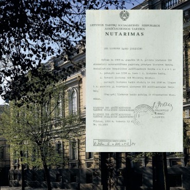 The establishment of the Bank of Lithuania in 1990