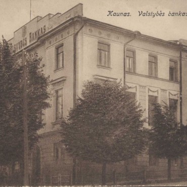 The building where the Bank of Lithuania operated in 1922-1928