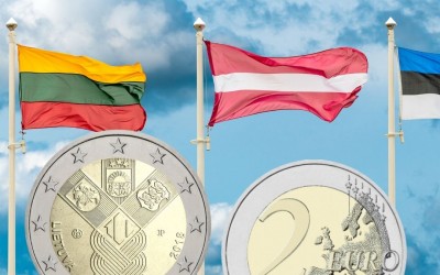 Bendros Baltijos šalių monetos pristatyme – Latvijos ir Estijos diplomatai