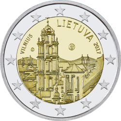 Proginė 2 eurų moneta, skirta Vilniui, atskleis paslaptingas miesto istorijas