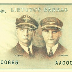 Asmenybės lietuviškuose piniguose. S. Darius ir S. Girėnas