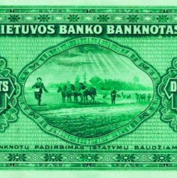 Asmenybės lietuviškuose piniguose. Sėjėjas ant 1927 m. 10 litų banknoto