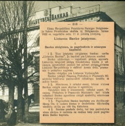 Rugpjūčio 11 d. Lietuvos banko istorijoje