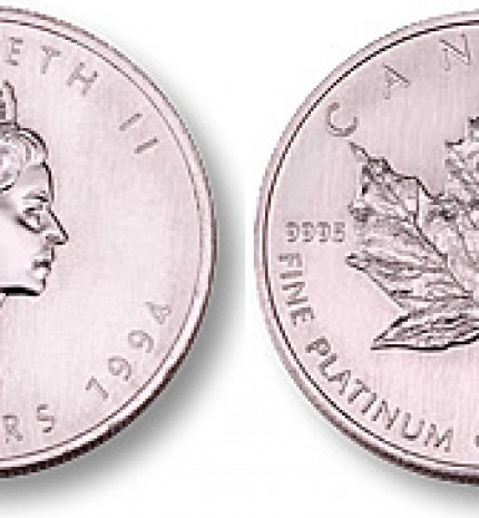 1994 m . laidos platininė 50 Kanados dolerių kolekcinė moneta