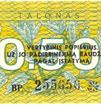 1991 m. 0,50 talono aversas