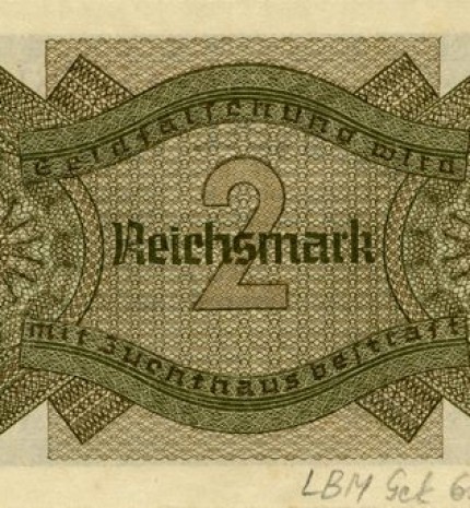 2 reichsmarkės (reversas)