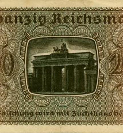 20 reichsmarkių (reversas)