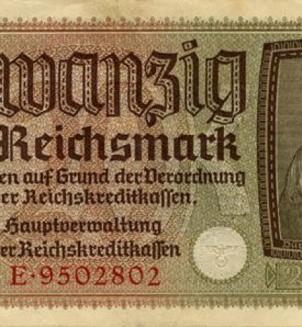 20 reichsmarkių (aversas)