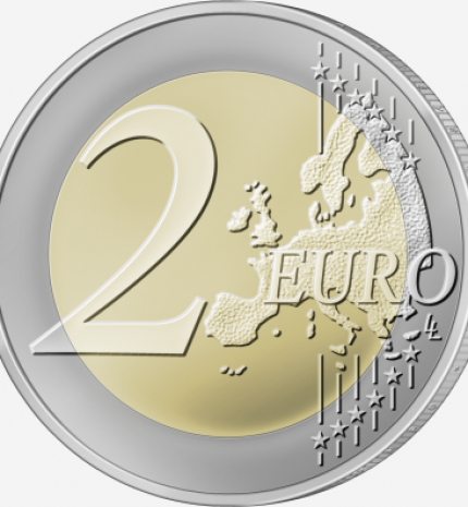 Commemorative coin dedicated to the Hill of Crosses.  Common side.
