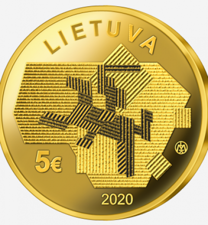 €5 gold collector coin dedicated to Agricultural Sciences. Obverse.