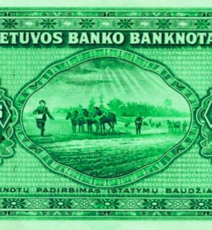 Asmenybės lietuviškuose piniguose. Sėjėjas ant 1927 m. 10 litų banknoto