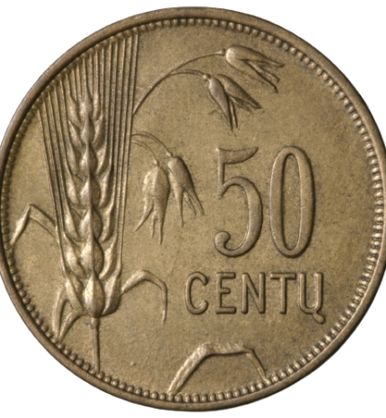 Reverse of 50 centas coin issued 1925