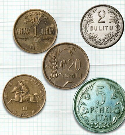 Lithuanian coins issued in 1925