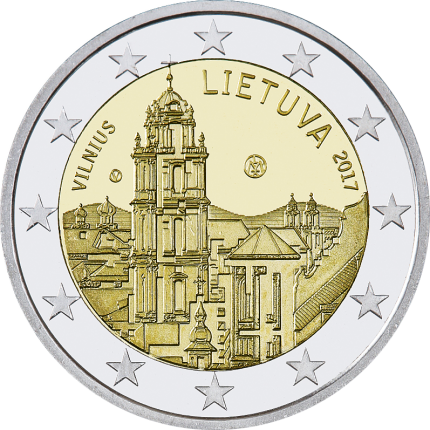 2 eurų proginė moneta Vilniui
