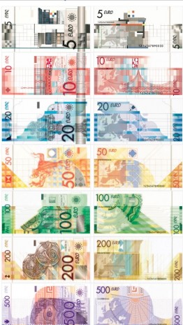 Olandės Inge Madlè banknotų dizainas