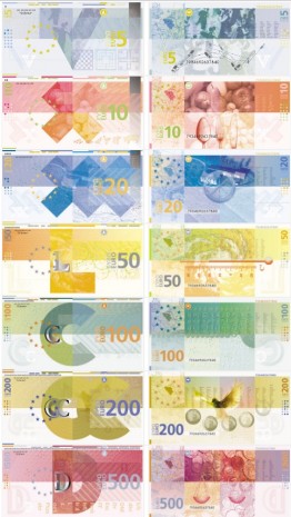 Vokiečio Klaus Michel banknotų dizainas