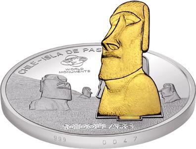 2007 m. Kuko salos išleista moneta su iššokančiu paveikslėliu