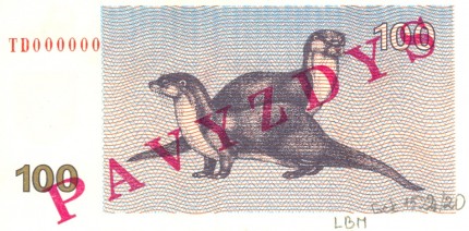 1992 m. 100 talonų. Aversas