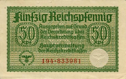 50 reichsfeningų (aversas)
