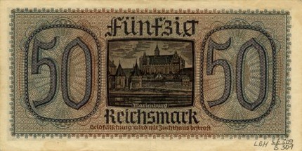 50 reichsmarkių (reversas)