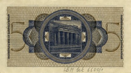 5 reichsmarkės (reversas)