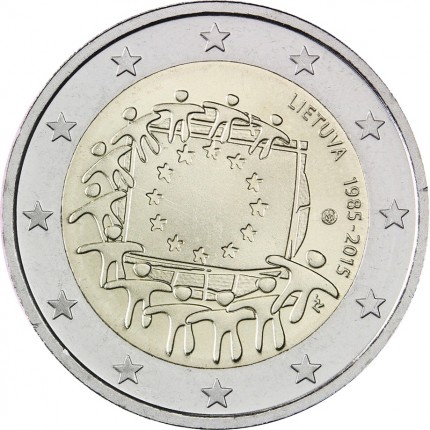 2 euro commemorative coin, dedicated to the 30th anniversary of the EU Flag, to be issued