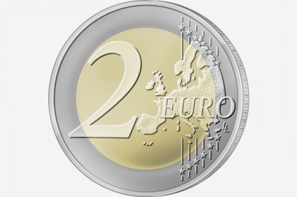Commemorative coin dedicated to the Hill of Crosses.  Common side.