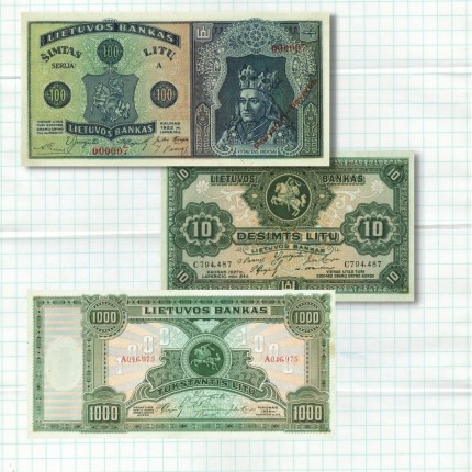 Tarpukario litų banknotai. 1927 - 1930 m.