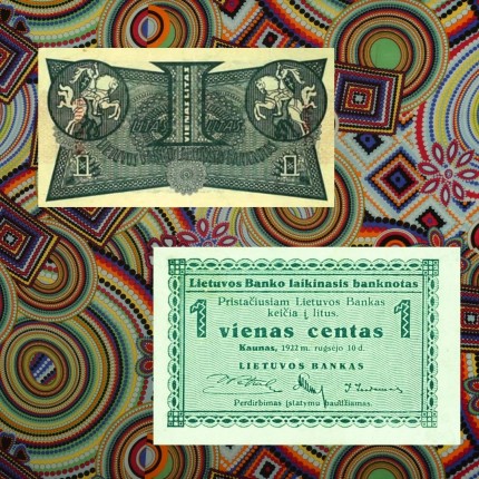 Tarpukario litų banknotai. 1922 m.