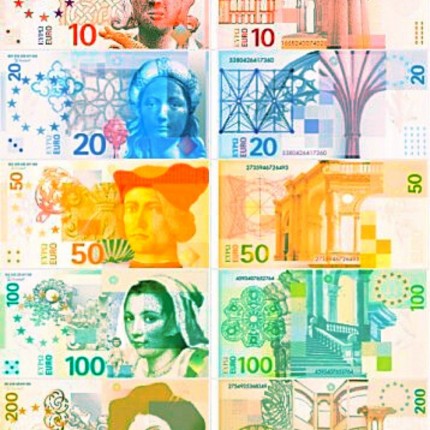 Kokie galėjo būti eurai? Banknotai