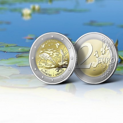 Information regarding the €2 commemorative coin dedicated to Žuvintas Biosphere Reserve