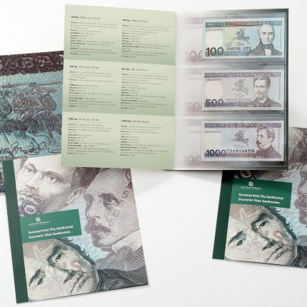 LTL 1,000 and other denominations of banknotes never issued into circulation offered for sale