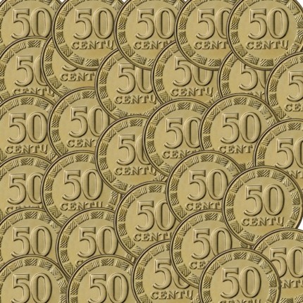Monument to the first Governor of the Bank of Lithuania will be cast from 50 litas cent denomination coins