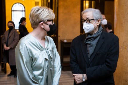 Yoko Ono instaliacijos „Ex It“ atidarymas Lietuvos banko Kauno rūmuose