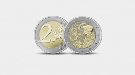 Išleidžiama proginė 2 eurų moneta, skirta Erasmus programos 35-mečiui 