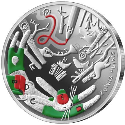 5 eurų moneta, skirta pasakai ,,Zuikis Puikis'' (reversas)
<p> </p>