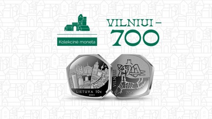 Paskelbta monetos, skirtos Vilniaus 700 m. jubiliejui, išleidimo data
