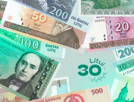 Lito trisdešimtmetis. Litų išleidimas į apyvartą