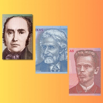 Prisiminkime litus. 100, 200 ir 500 litų banknotai
