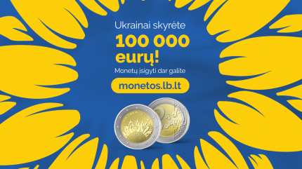 Lietuvos banko iniciatyva Ukrainos humanitarinei pagalbai paaukota 100 tūkst. eurų  