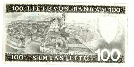 30th anniversary of the litas. 1991 litas banknote design