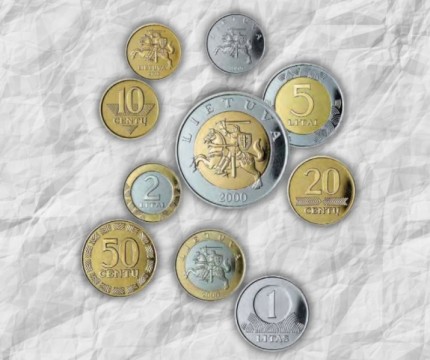 30th anniversary of the litas. Litas and centas coins, 1997–2014